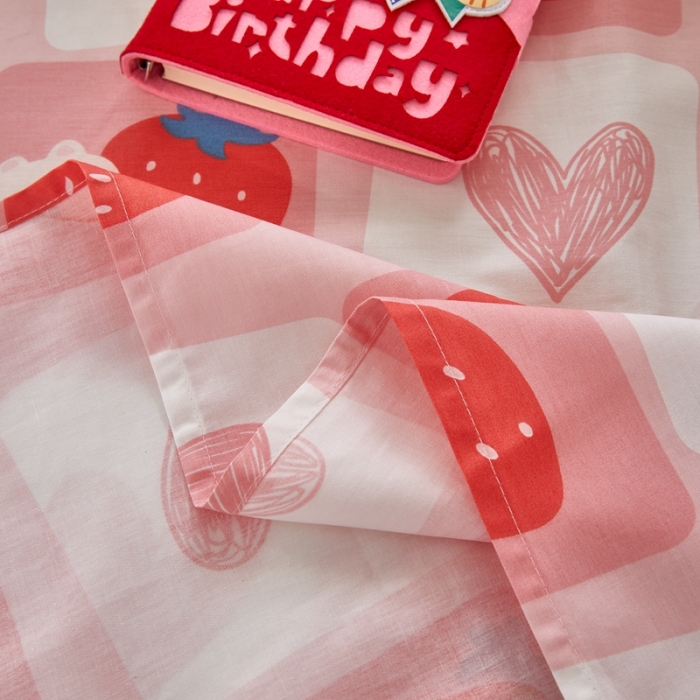 91家纺网 家纺一手货源 找家纺 金丝鸟 2022新款全棉床单单品 草莓牛奶