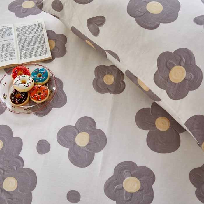 91家纺网 家纺一手货源 找家纺 金丝鸟 2022新款全棉床单单品 花蕊