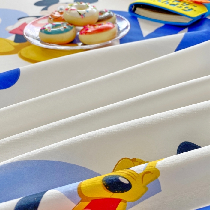 91家纺网 家纺一手货源 找家纺 金丝鸟 2022新款全棉床单单品 米奇字母