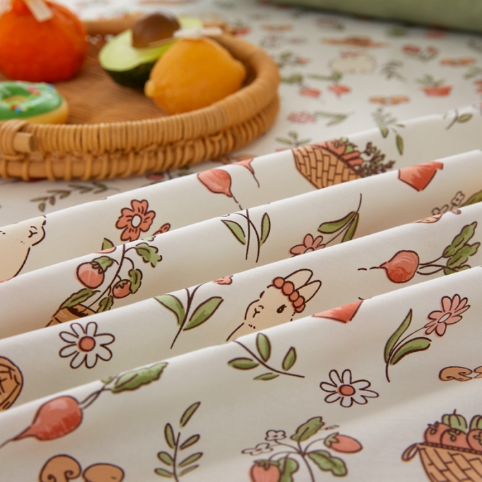 91家纺网 家纺一手货源 找家纺 金丝鸟 2022新款全棉床单单品 田园生活