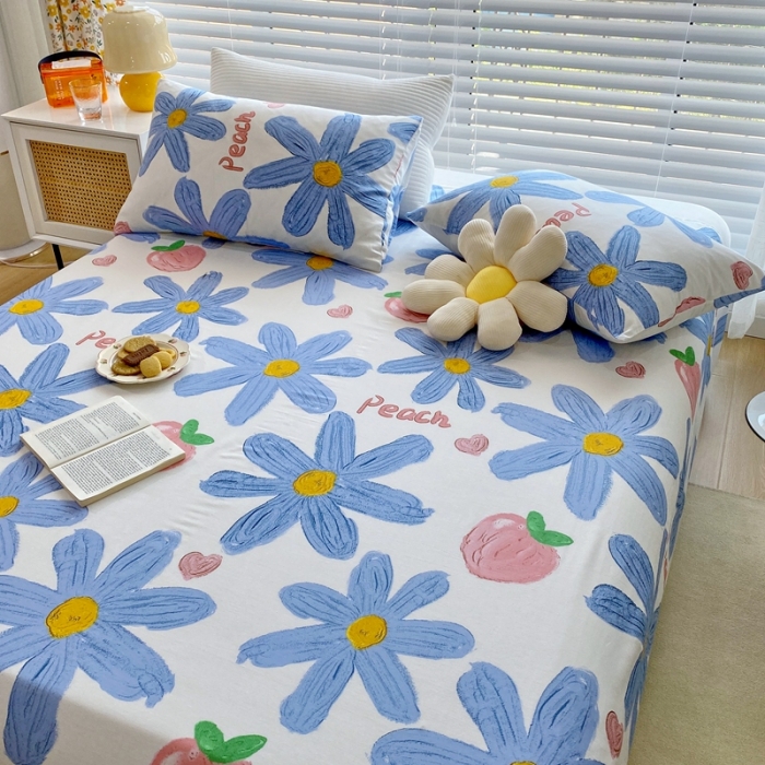 91家纺网 家纺一手货源 找家纺 金丝鸟 2022新款全棉床单单品 甜蜜兰