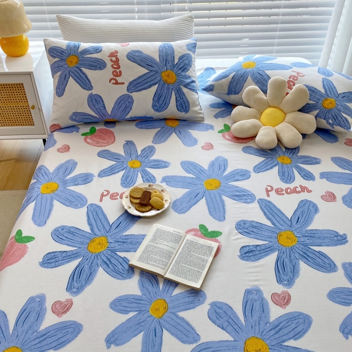 91家纺网 家纺一手货源 找家纺 金丝鸟 2022新款全棉床单单品 甜蜜兰