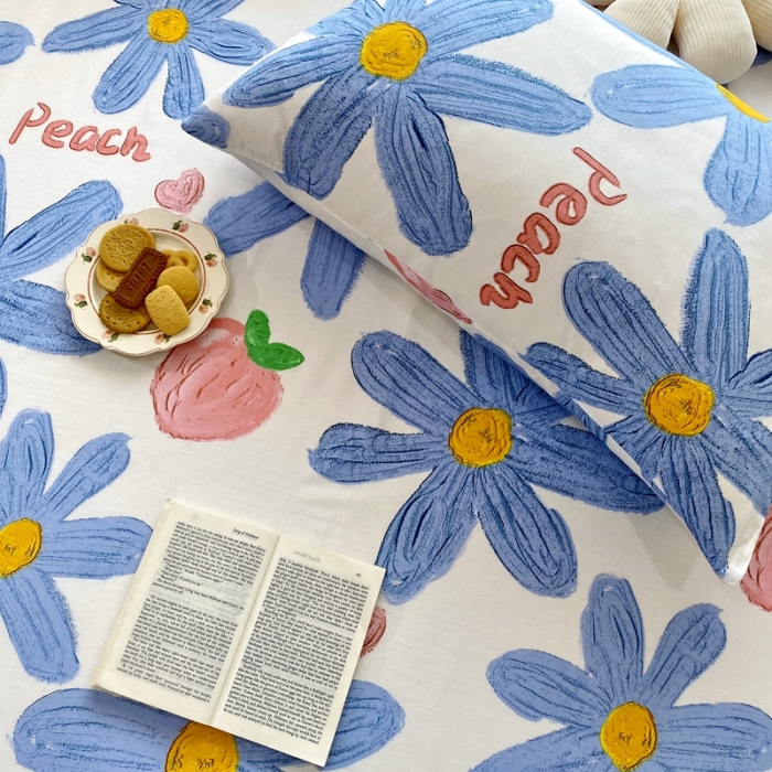 91家纺网 家纺一手货源 找家纺 金丝鸟 2022新款全棉床单单品 甜蜜兰