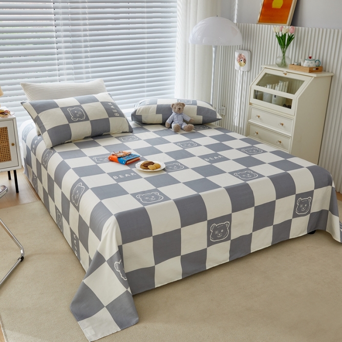 91家纺网 家纺一手货源 找家纺 金丝鸟 2022新款全棉床单单品 无影熊