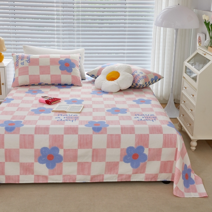 91家纺网 家纺一手货源 找家纺 金丝鸟 2022新款全棉床单单品 向阳花开