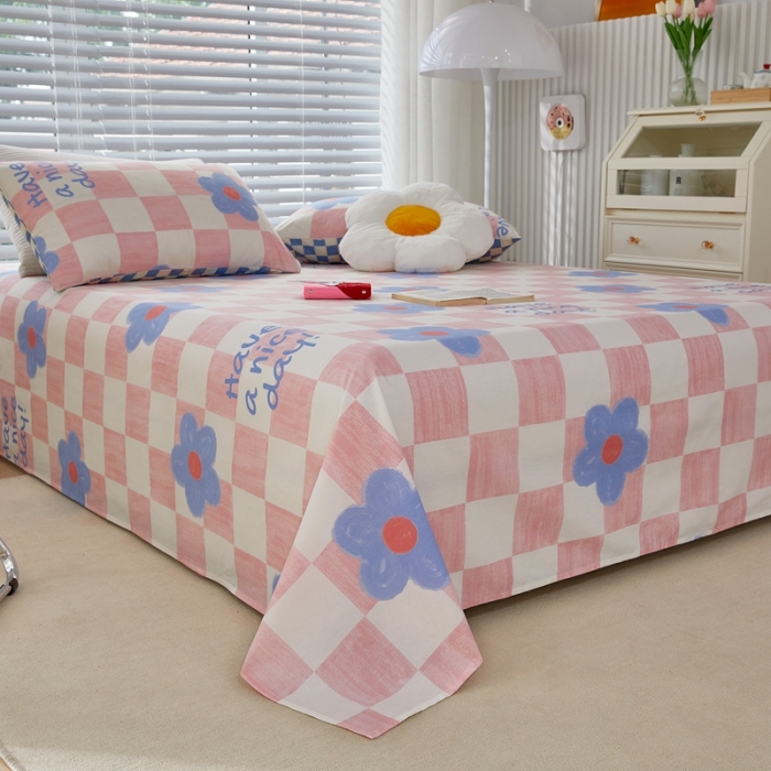 91家纺网 家纺一手货源 找家纺 金丝鸟 2022新款全棉床单单品 向阳花开