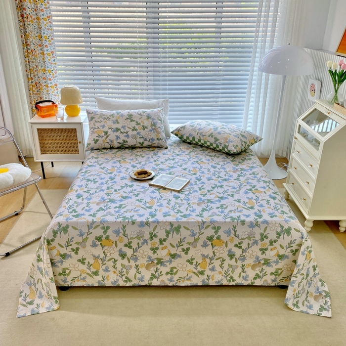 91家纺网 家纺一手货源 找家纺 金丝鸟 2022新款全棉床单单品 早安兔兔