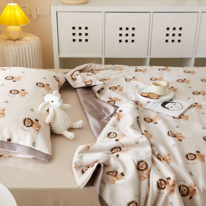 91家纺网 家纺一手货源 找家纺 （总）汇庭 2021新款单人天丝卡通印花夏被