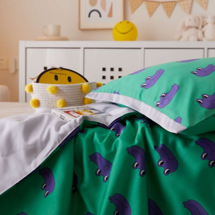 91家纺网 家纺一手货源 找家纺 汇庭 2021新款单人天丝卡通印花夏被 大嘴娃