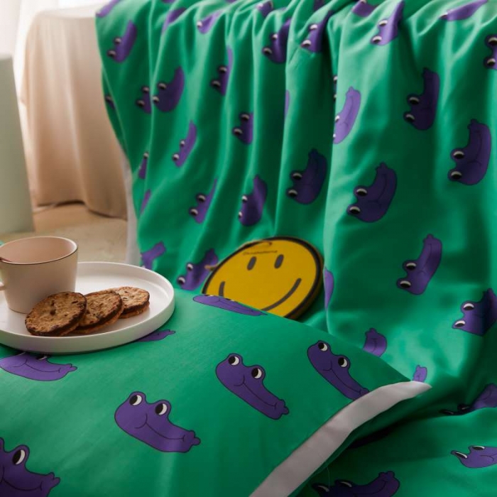 91家纺网 家纺一手货源 找家纺 汇庭 2021新款单人天丝卡通印花夏被 大嘴娃