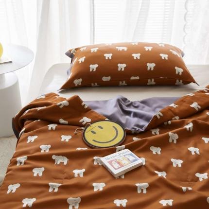 汇庭 2021新款单人天丝卡通印花夏被 吉吉象