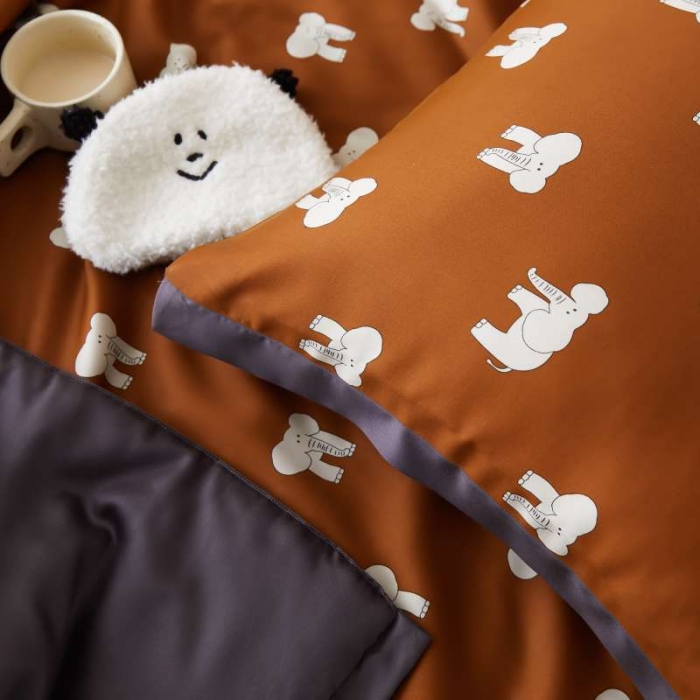 91家纺网 家纺一手货源 找家纺 汇庭 2021新款单人天丝卡通印花夏被 吉吉象