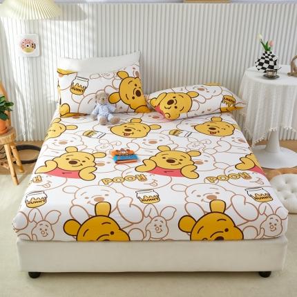 91家纺网 家纺一手货源 找家纺 金丝鸟 2022新款全棉床笠单品 蜜糖维尼