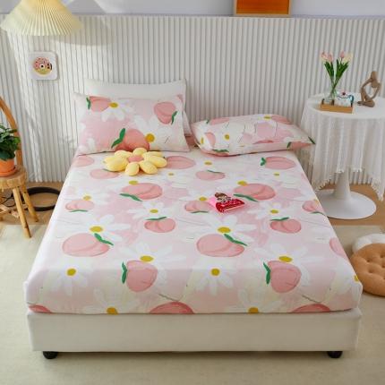 91家纺网 家纺一手货源 找家纺 金丝鸟 2022新款全棉床笠单品 桃气园