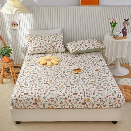 91家纺网 家纺一手货源 找家纺 金丝鸟 2022新款全棉床笠单品 田园生活