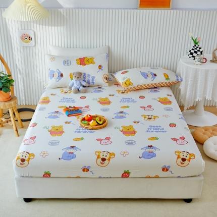 91家纺网 家纺一手货源 找家纺 金丝鸟 2022新款全棉床笠单品 维尼伙伴