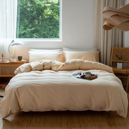 91家纺网 家纺一手货源 找家纺 （总）安莱生活 2022新款染色原棉四件套