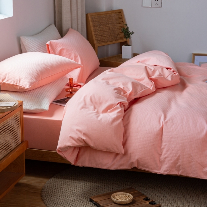 91家纺网 家纺一手货源 找家纺 （总）安莱生活 2022新款染色原棉四件套