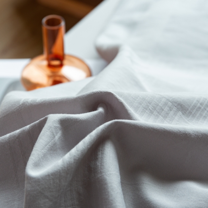 91家纺网 家纺一手货源 找家纺 安莱生活 2022新款染色原棉四件套 穷灰-大方格