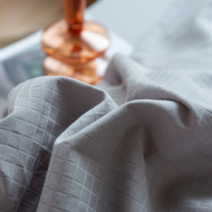 91家纺网 家纺一手货源 找家纺 安莱生活 2022新款染色原棉四件套 穷灰-小方格