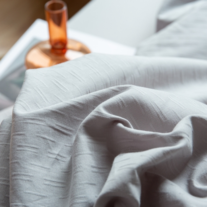 91家纺网 家纺一手货源 找家纺 安莱生活 2022新款染色原棉四件套 穷灰-小雨点