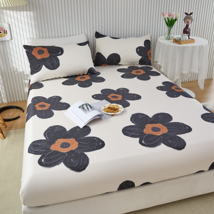 91家纺网 家纺一手货源 找家纺 金丝鸟 2022新款全棉床笠单品 暗影