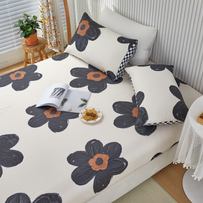 91家纺网 家纺一手货源 找家纺 金丝鸟 2022新款全棉床笠单品 暗影