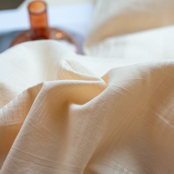 91家纺网 家纺一手货源 找家纺 安莱生活 2022新款染色原棉四件套 杏色-大方格