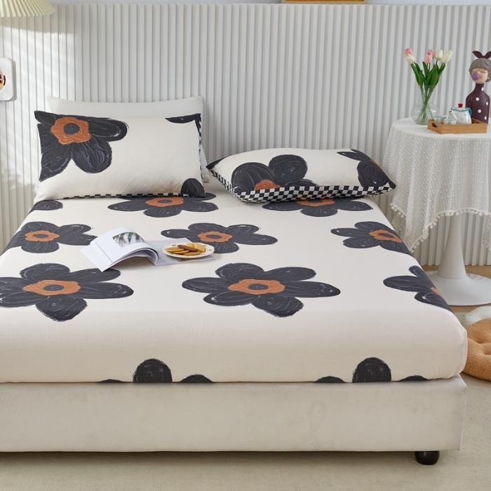 91家纺网 家纺一手货源 找家纺 金丝鸟 2022新款全棉床笠单品 暗影