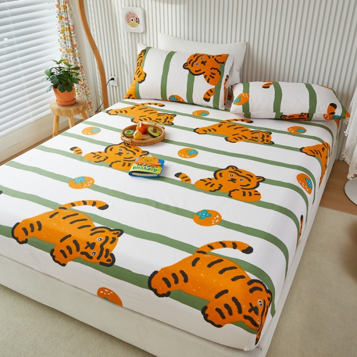 91家纺网 家纺一手货源 找家纺 金丝鸟 2022新款全棉床笠单品 布迪迦