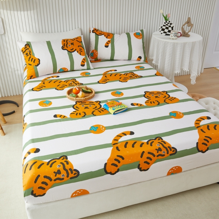 91家纺网 家纺一手货源 找家纺 金丝鸟 2022新款全棉床笠单品 布迪迦