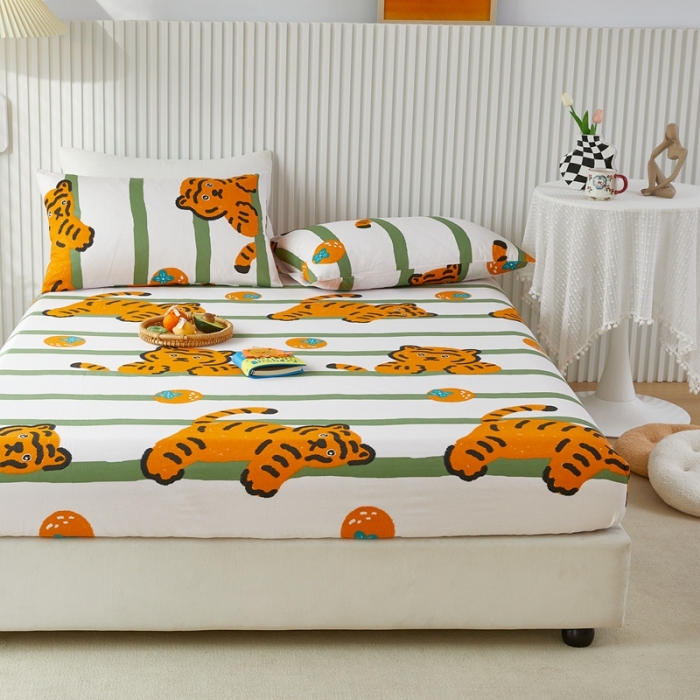 91家纺网 家纺一手货源 找家纺 金丝鸟 2022新款全棉床笠单品 布迪迦