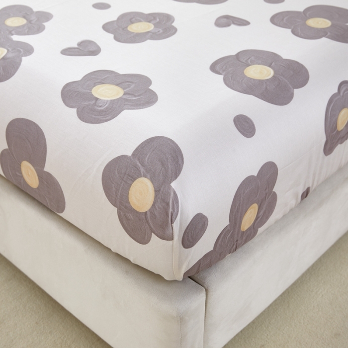 91家纺网 家纺一手货源 找家纺 金丝鸟 2022新款全棉床笠单品 花蕊