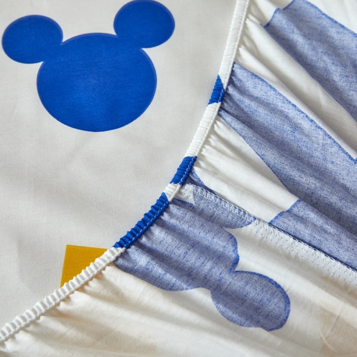 91家纺网 家纺一手货源 找家纺 金丝鸟 2022新款全棉床笠单品 米奇字母