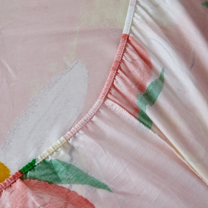 91家纺网 家纺一手货源 找家纺 金丝鸟 2022新款全棉床笠单品 桃气园