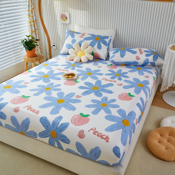 91家纺网 家纺一手货源 找家纺 金丝鸟 2022新款全棉床笠单品 甜蜜兰