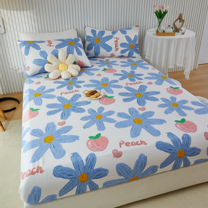 91家纺网 家纺一手货源 找家纺 金丝鸟 2022新款全棉床笠单品 甜蜜兰