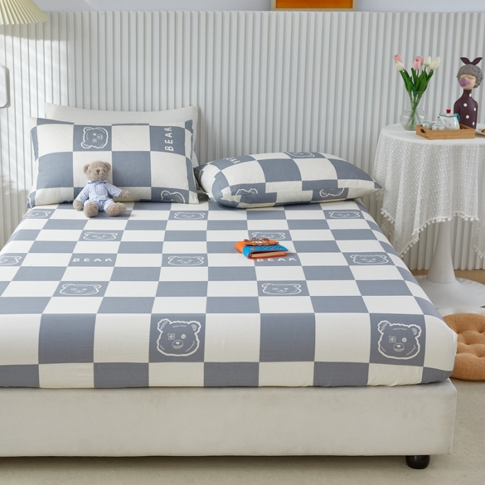 91家纺网 家纺一手货源 找家纺 金丝鸟 2022新款全棉床笠单品 无影熊