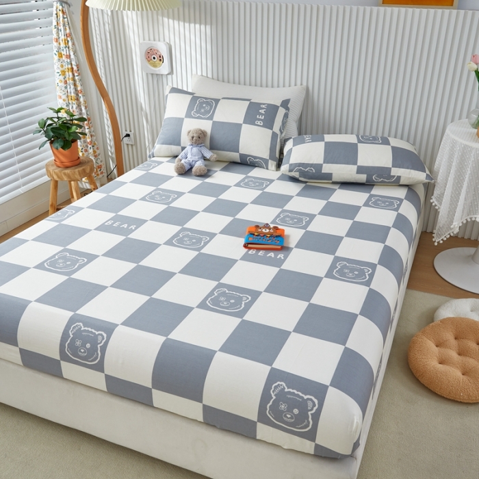 91家纺网 家纺一手货源 找家纺 金丝鸟 2022新款全棉床笠单品 无影熊