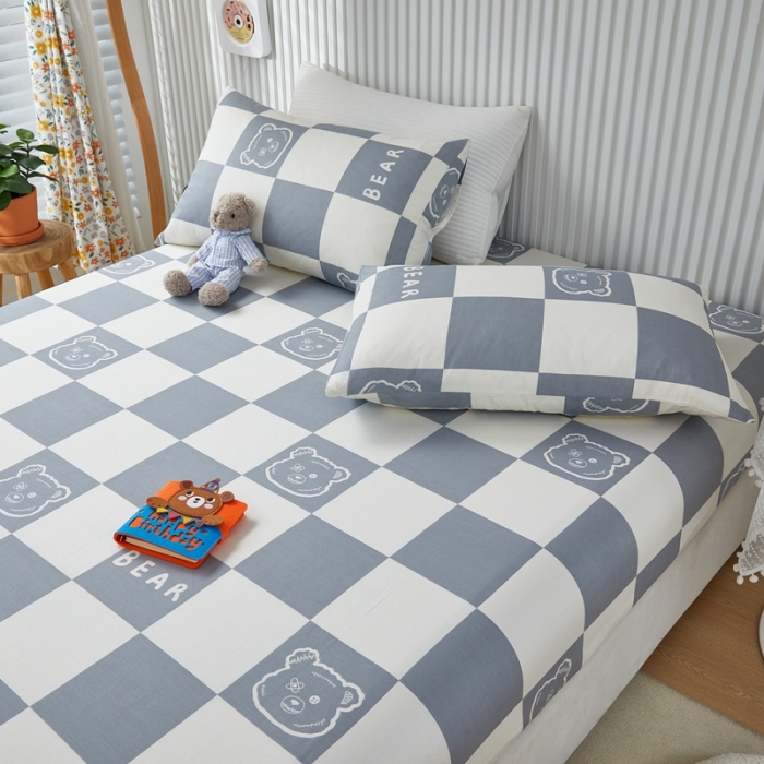 91家纺网 家纺一手货源 找家纺 金丝鸟 2022新款全棉床笠单品 无影熊