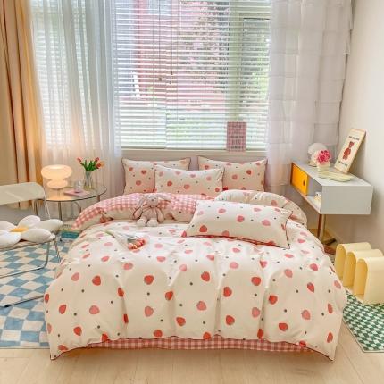 91家纺网 家纺一手货源 找家纺 （总）金丝鸟 2022新款全棉麻绳款四件套