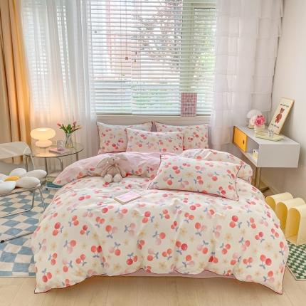 91家纺网 家纺一手货源 找家纺 （总）金丝鸟 2022新款全棉麻绳款四件套