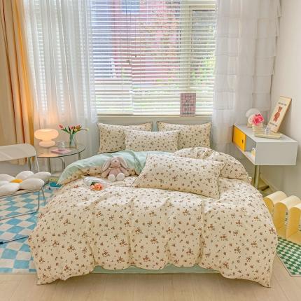 91家纺网 家纺一手货源 找家纺 （总）金丝鸟 2022新款全棉麻绳款四件套