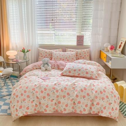 91家纺网 家纺一手货源 找家纺 （总）金丝鸟 2022新款全棉麻绳款四件套