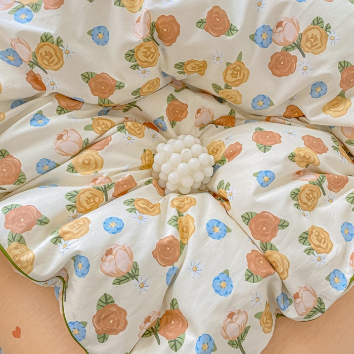 91家纺网 家纺一手货源 找家纺 金丝鸟 2022新款全棉麻绳款四件套 贝拉