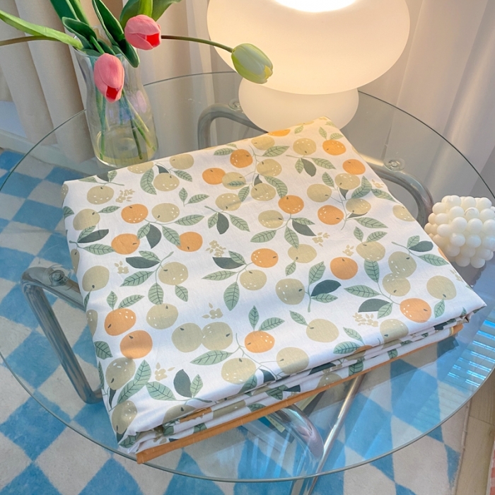 91家纺网 家纺一手货源 找家纺 金丝鸟 2022新款全棉麻绳款四件套 果实