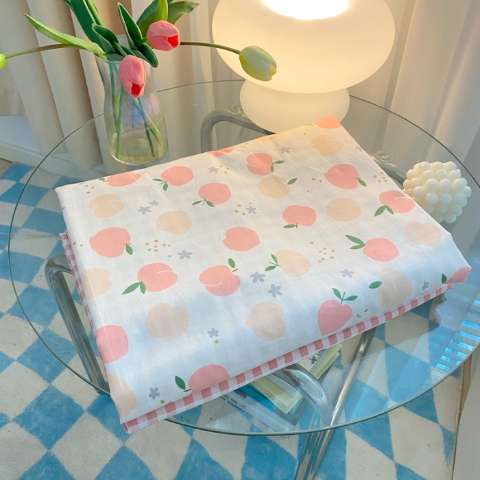 91家纺网 家纺一手货源 找家纺 金丝鸟 2022新款全棉麻绳款四件套 平安果