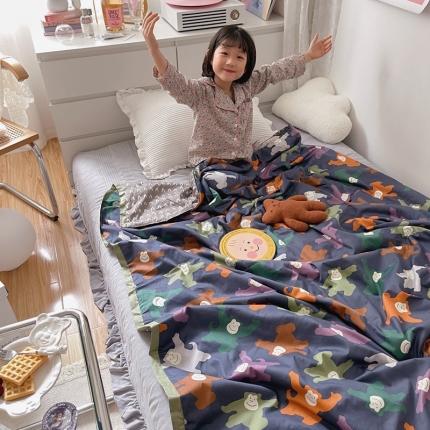 91家纺网 家纺一手货源 找家纺 汇庭 2021新款长绒棉儿童夏被 拖拖拉