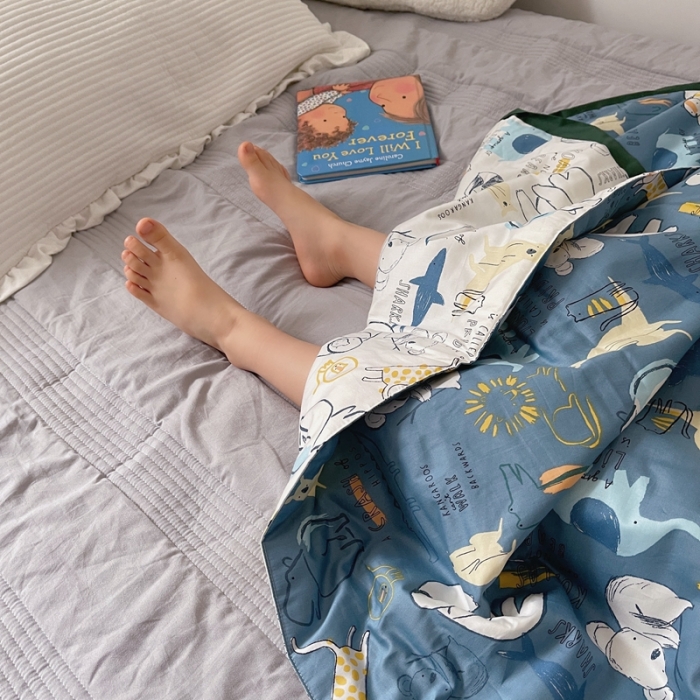 91家纺网 家纺一手货源 找家纺 汇庭 2021新款长绒棉儿童夏被 考拉