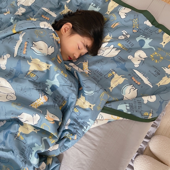 91家纺网 家纺一手货源 找家纺 汇庭 2021新款长绒棉儿童夏被 考拉